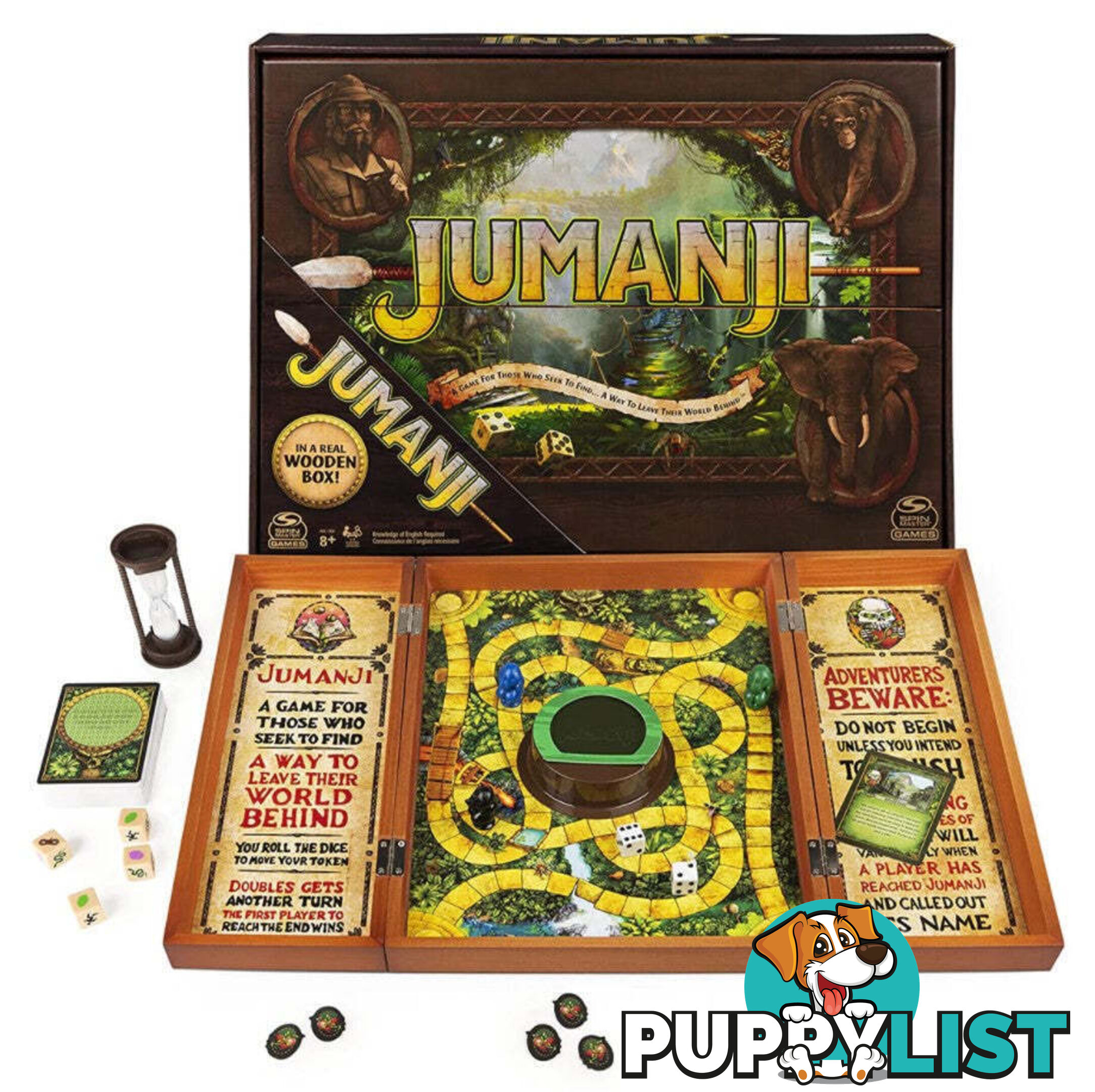 Jumanji Game Refresh Wooden Box Set - Spin Master - Si6061779 - 778988372852