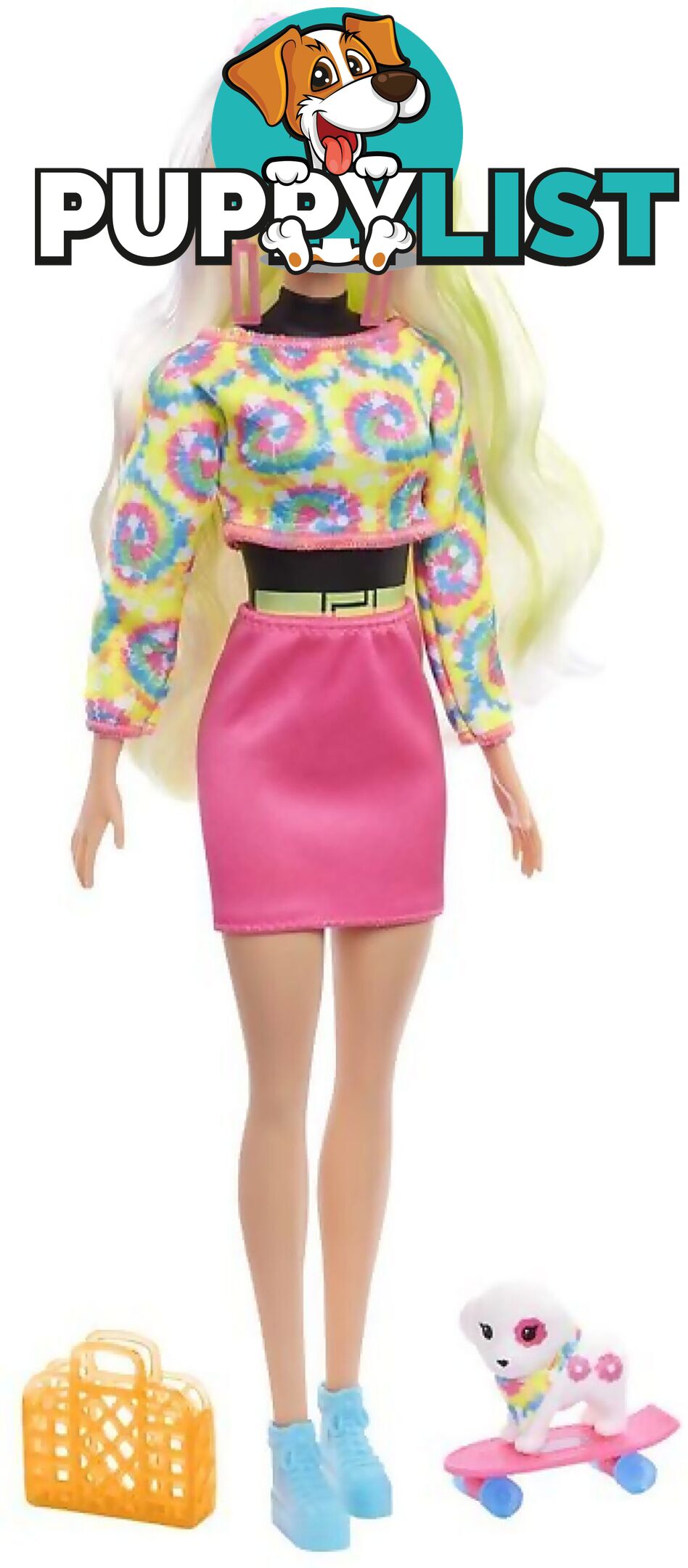 Barbie - Barbie Colour Reveal Totally Neon Fashions Tie Dye Pink - Mattel - Mahcd26 - 194735007530