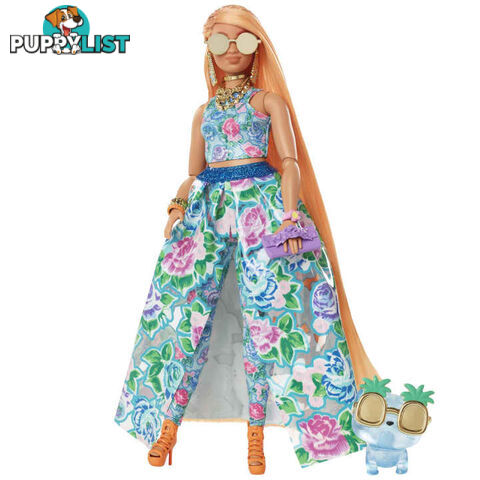 Barbie Extra Fancy Doll - Floral 2 Piece Gown - Mahhn14 - 194735072552