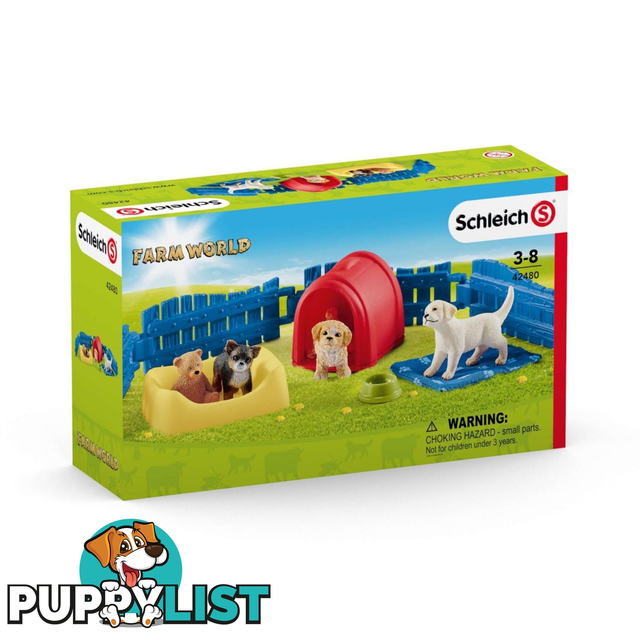 Schleich - Puppy Pen Sc42480 - 4055744029868