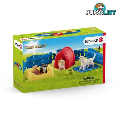 Schleich - Puppy Pen Sc42480 - 4055744029868