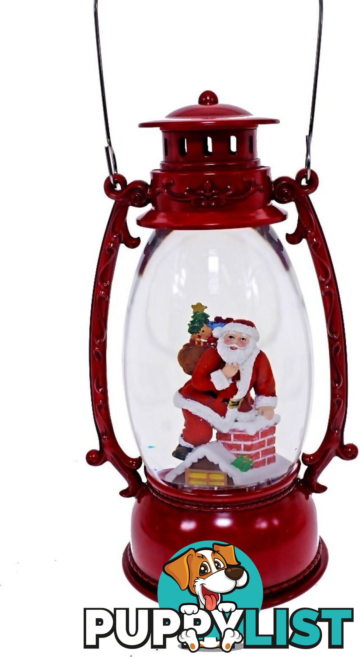 Cotton Candy - Xmas Red Oval Lantern Santa Chimney - Ccxac008 - 9353468011516