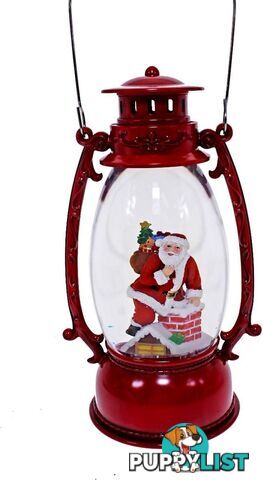 Cotton Candy - Xmas Red Oval Lantern Santa Chimney - Ccxac008 - 9353468011516