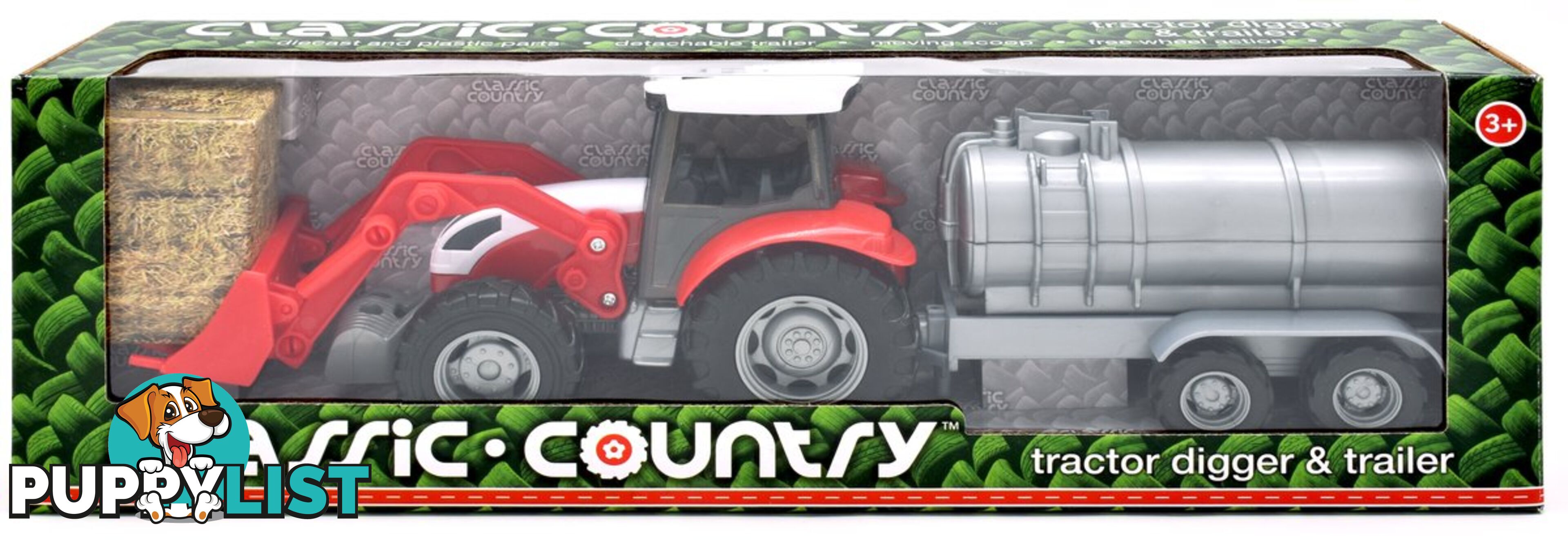 Classic Country Tractor Digger Tanker Art65370 - 5018621550816