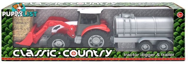 Classic Country Tractor Digger Tanker Art65370 - 5018621550816