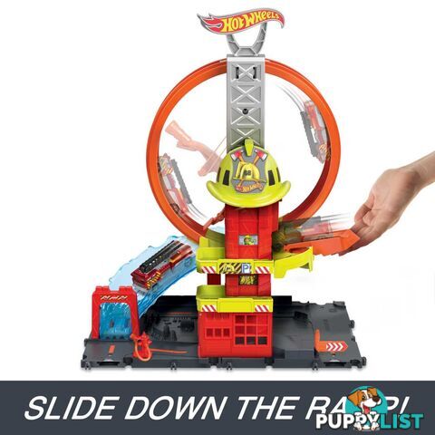 Hot Wheels® - City Super Loop Fire Station - Mahkx41 - 194735109661