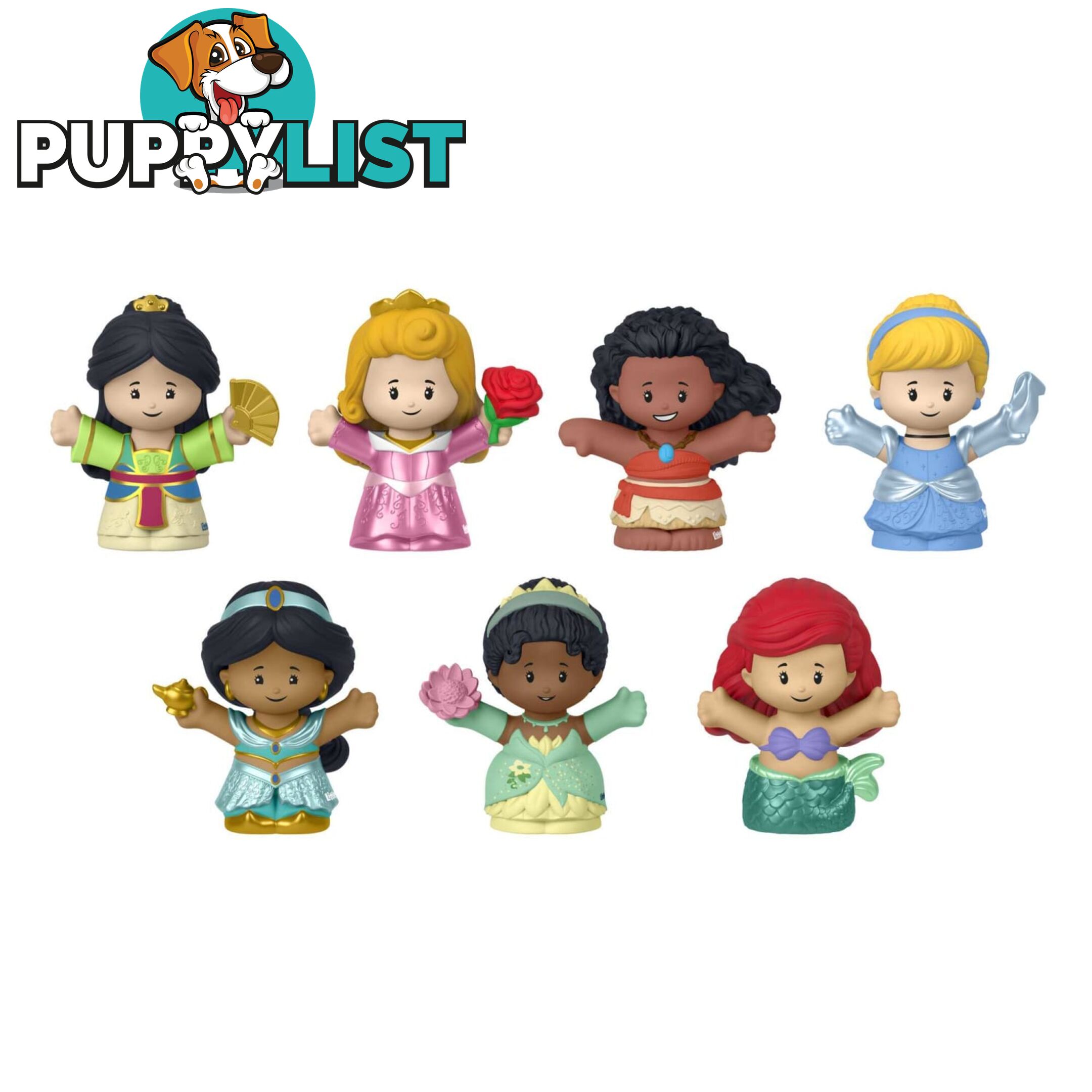 Fisher-Price Little People Disney Princess Toys 7-figure Pack For Toddlers And Preschool Kids - Mahjw75 - 0194735096688