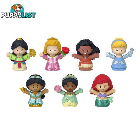 Fisher-Price Little People Disney Princess Toys 7-figure Pack For Toddlers And Preschool Kids - Mahjw75 - 0194735096688