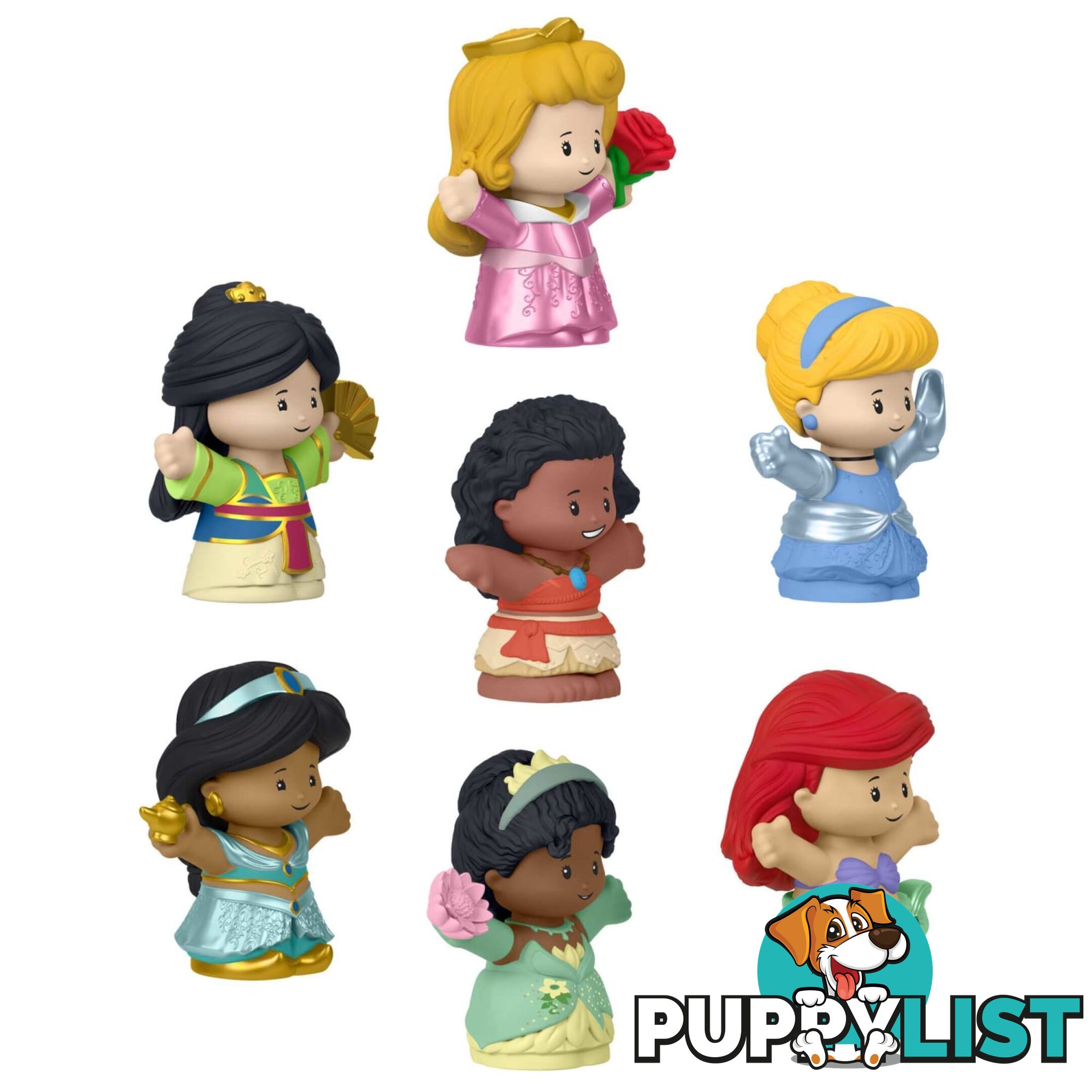 Fisher-Price Little People Disney Princess Toys 7-figure Pack For Toddlers And Preschool Kids - Mahjw75 - 0194735096688