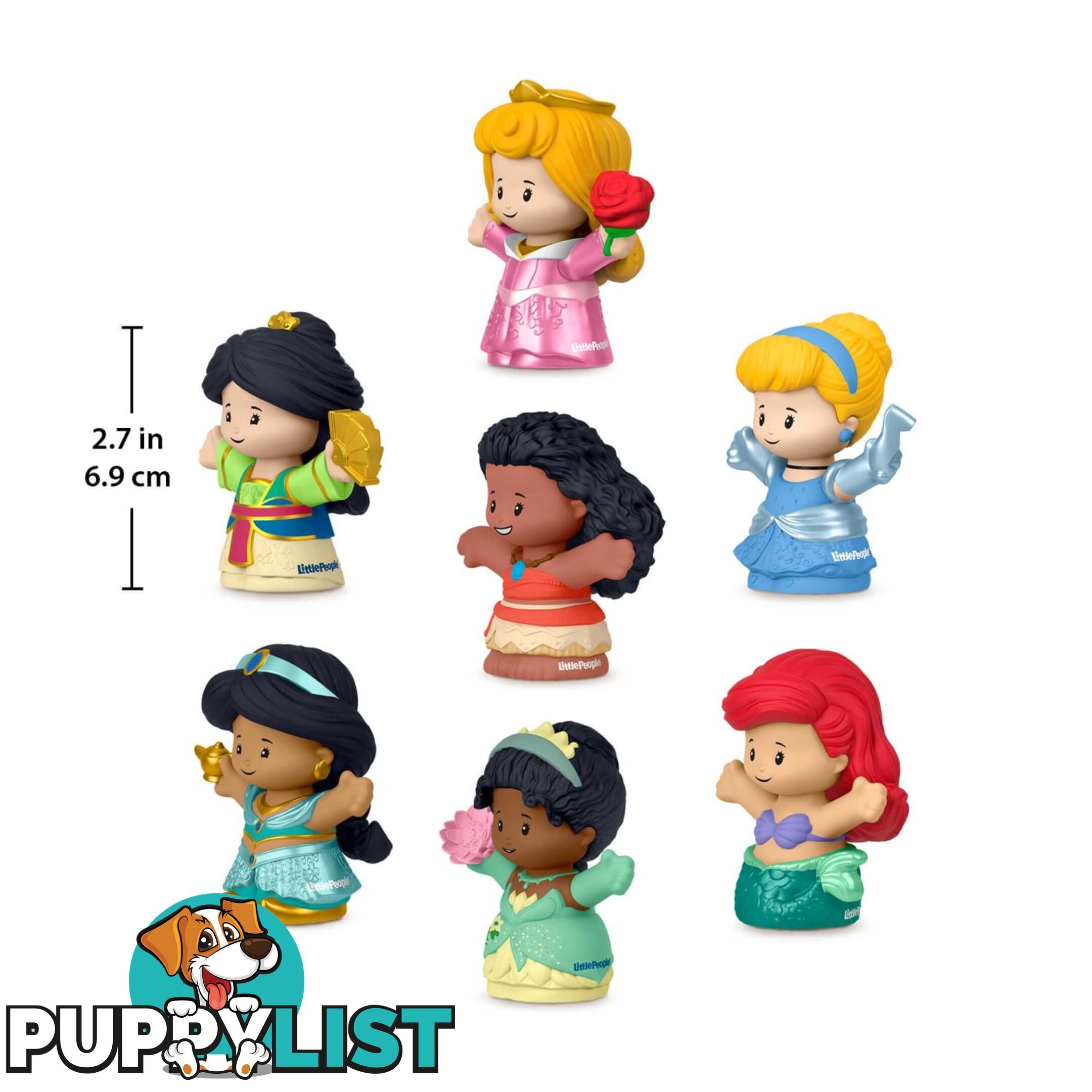 Fisher-Price Little People Disney Princess Toys 7-figure Pack For Toddlers And Preschool Kids - Mahjw75 - 0194735096688