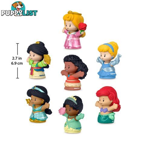 Fisher-Price Little People Disney Princess Toys 7-figure Pack For Toddlers And Preschool Kids - Mahjw75 - 0194735096688