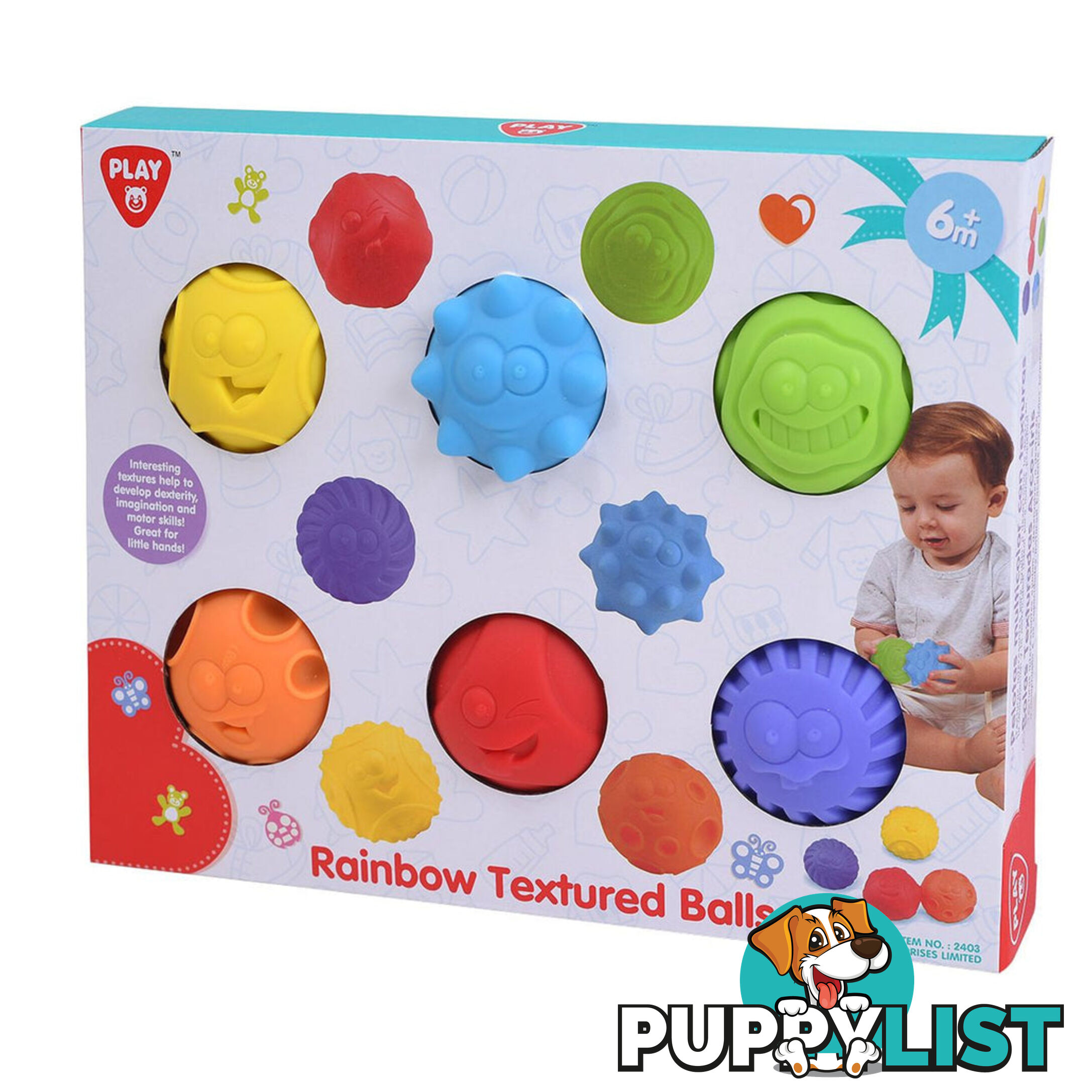 Rainbow Textured Balls Playgo Ent. Ltd. - ART63945 - 4892401024039