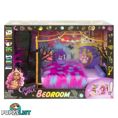 Monster High - Toys Clawdeen Wolf Bedroom Playset - Mahhk64 - 194735069842