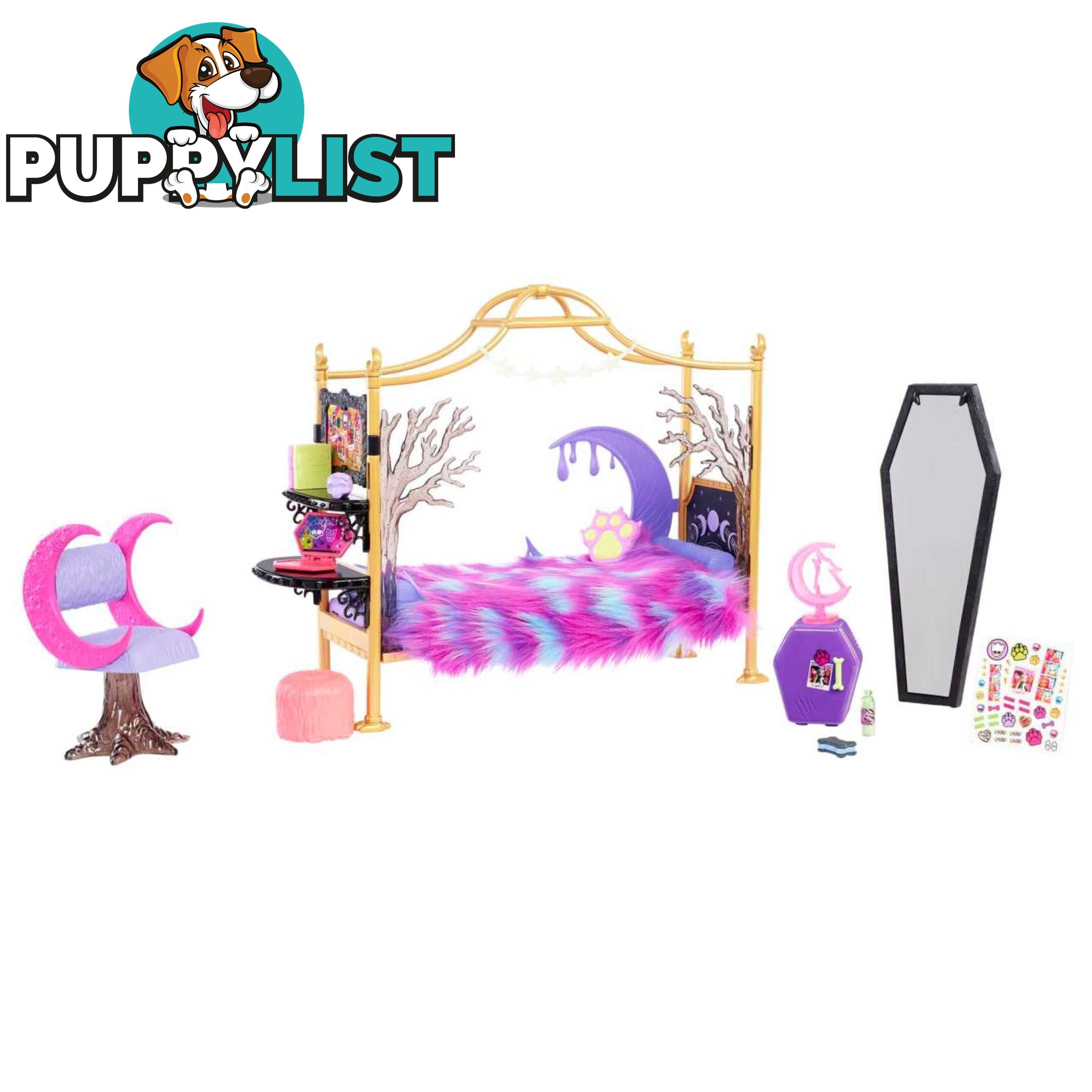 Monster High - Toys Clawdeen Wolf Bedroom Playset - Mahhk64 - 194735069842