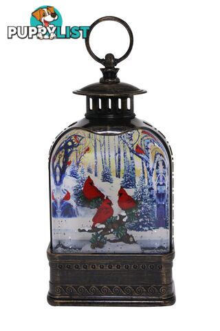 Cotton Candy - Xmas Brass Lantern Medium Red Carindals - Ccxac406 - 9353468016603