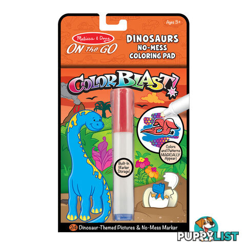 Melissa & Doug - On The Go Colorblast No-mess Coloring Pad - Dinosaurs   Mdmnd5357 - 000772053570