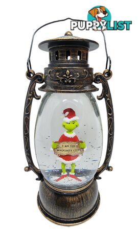 Cotton Candy - Xmas Dr. Seuss Grinch â€˜ I Am The Naughty List â€™ Brass Lantern - Cczxgr52 - 9353468016832