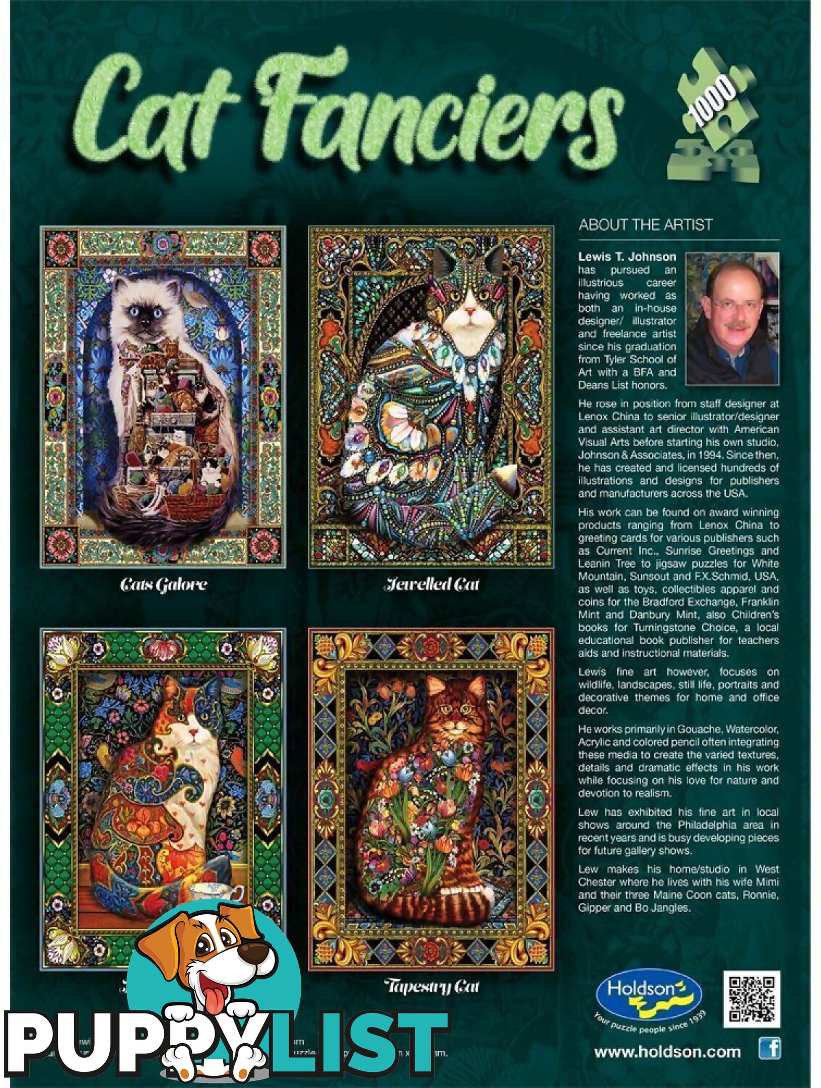 Holdson - Cat Fanciers - Painted Cats - Jigsaw Puzzle 1000 Pieces - Jdhol775415 - 9414131775415