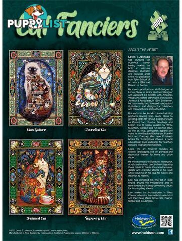 Holdson - Cat Fanciers - Painted Cats - Jigsaw Puzzle 1000 Pieces - Jdhol775415 - 9414131775415