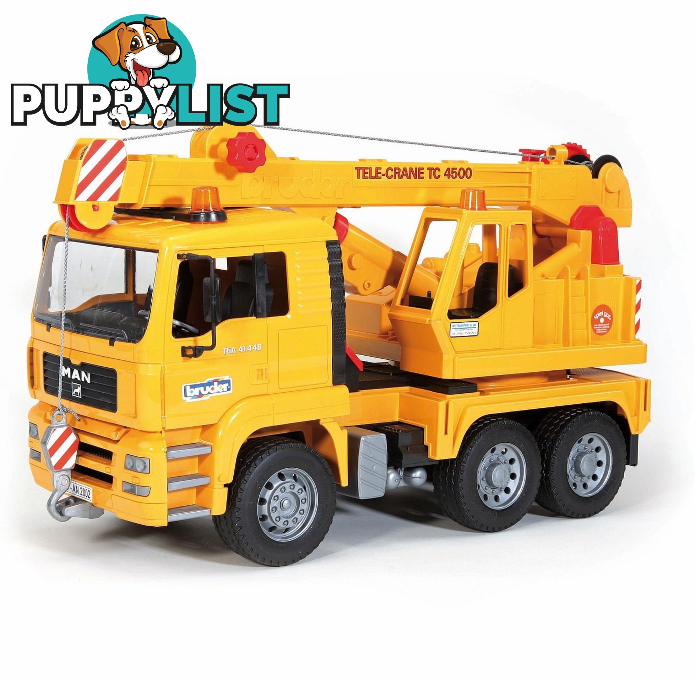 Bruder Man Crane Truck (without Light And Sound Module) - Bruder Construction 02754 - 4001702027544