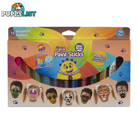 Little Brian - Face Paint Sticks Classic 12 Pk - Mdltb501 - 5051170618675