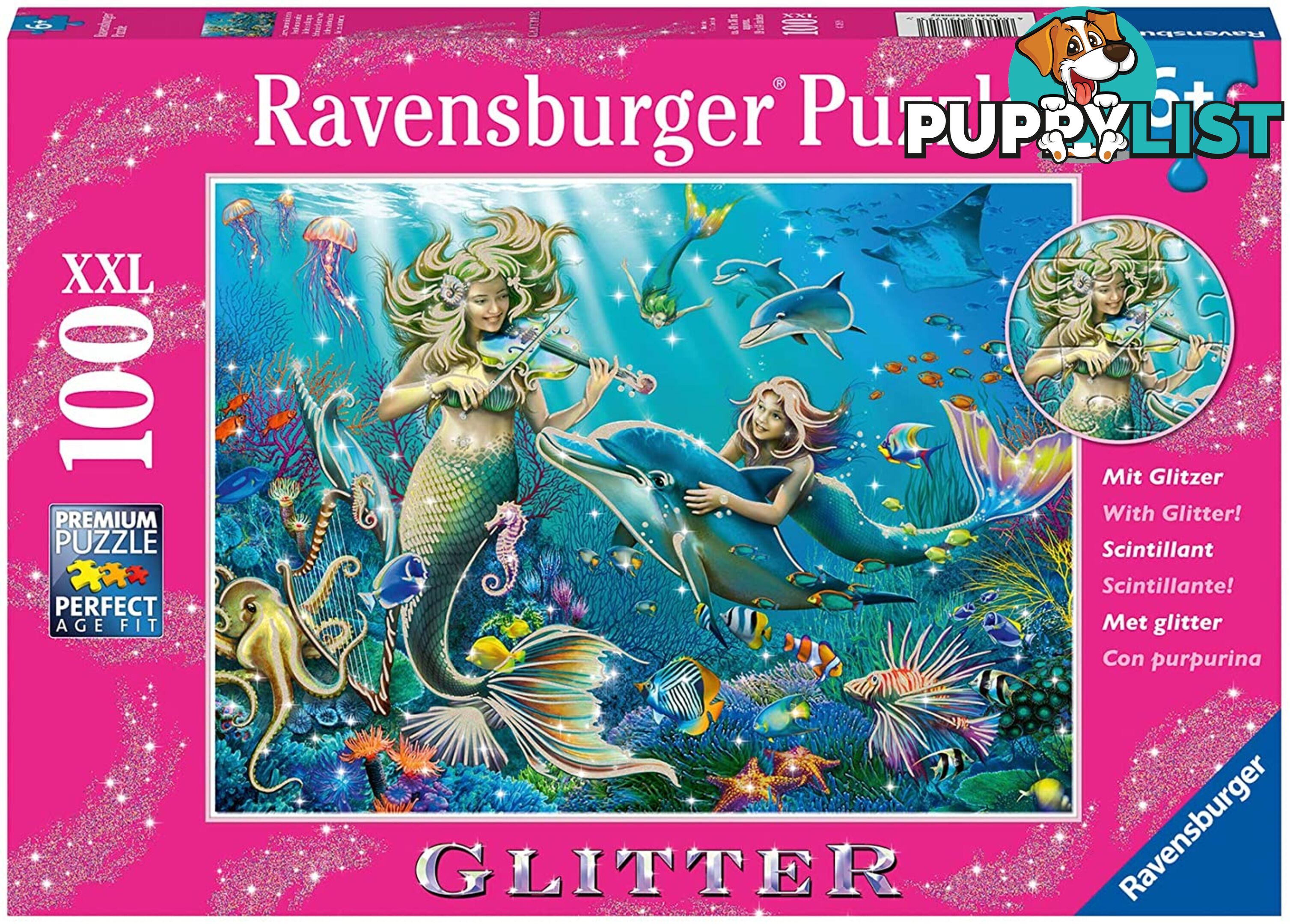 Ravensburger - Underwater Beauties Glitter Jigsaw Puzzle 100 Pieces Rb12872 - 4005556128723