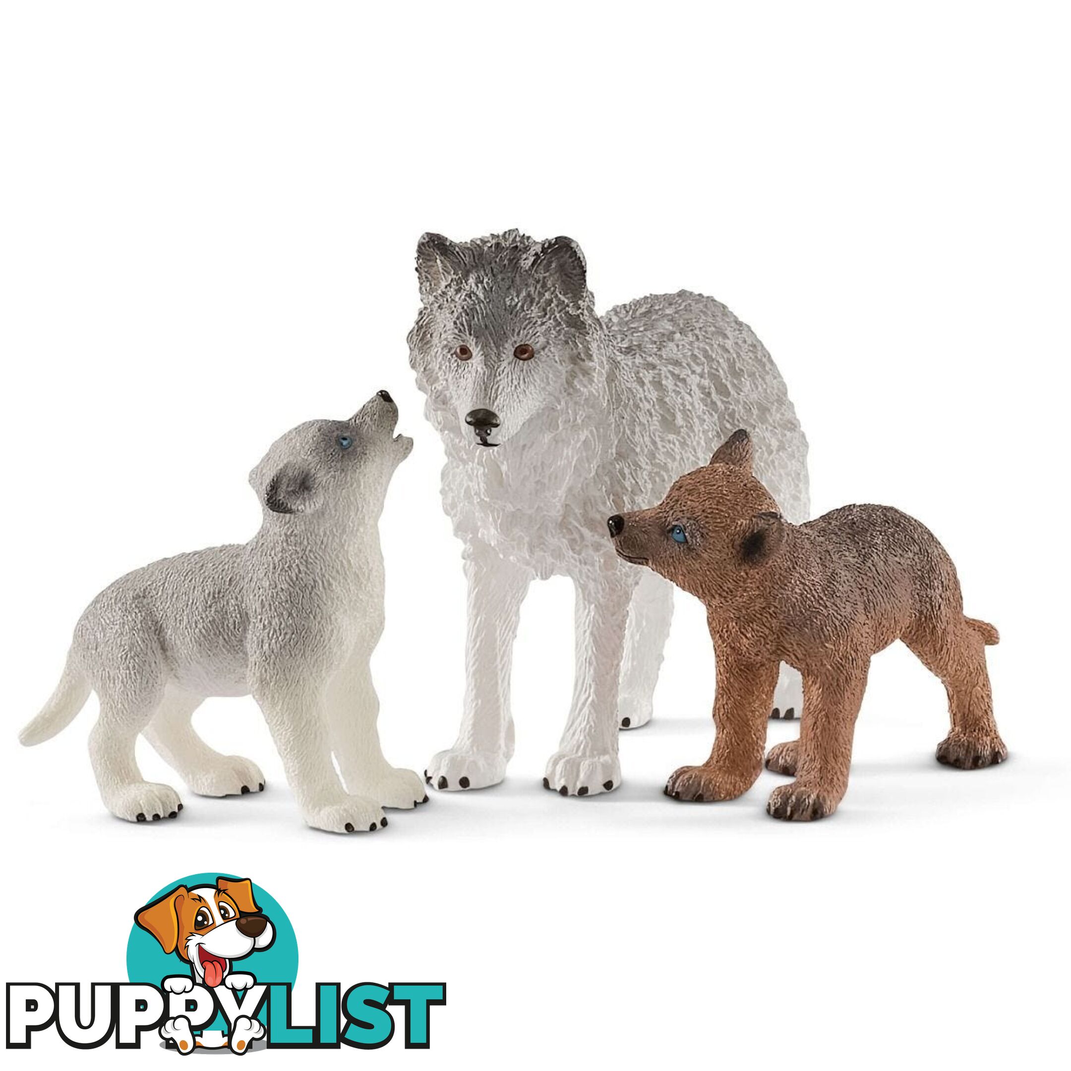 Schleich - Mother Wolf With Pups   Wildlife Animal Figurine Sc42472 - 4055744029790