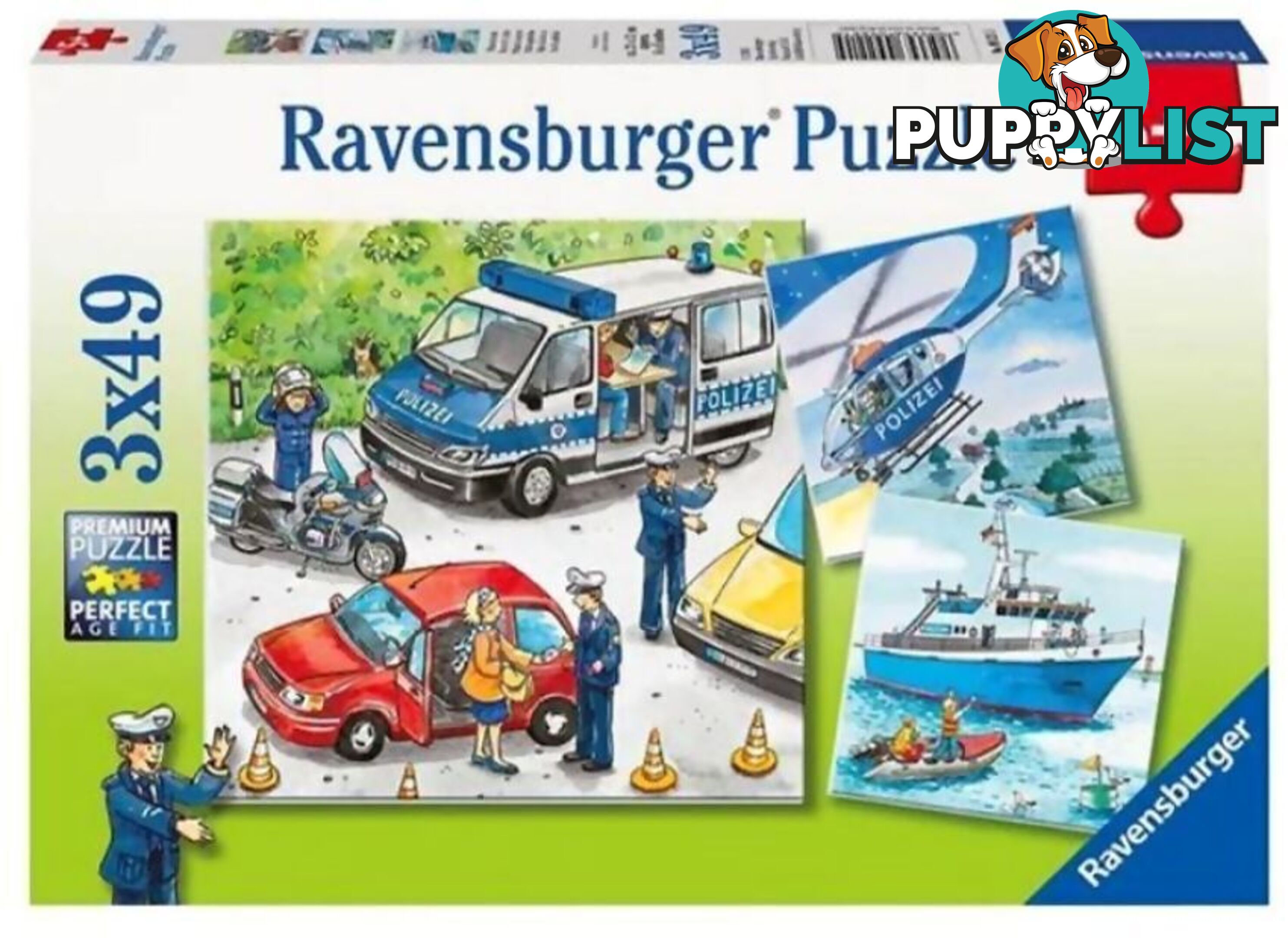 Ravensburger - Police In Action Jigsaw Puzzle 3 X 49pc - Mdrb09221 - 4005556092215