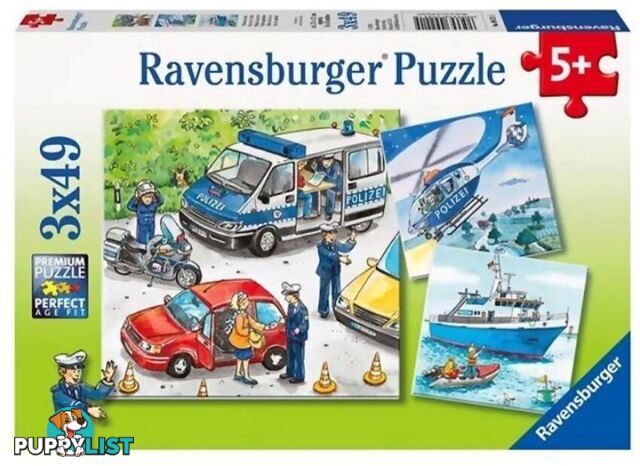 Ravensburger - Police In Action Jigsaw Puzzle 3 X 49pc - Mdrb09221 - 4005556092215