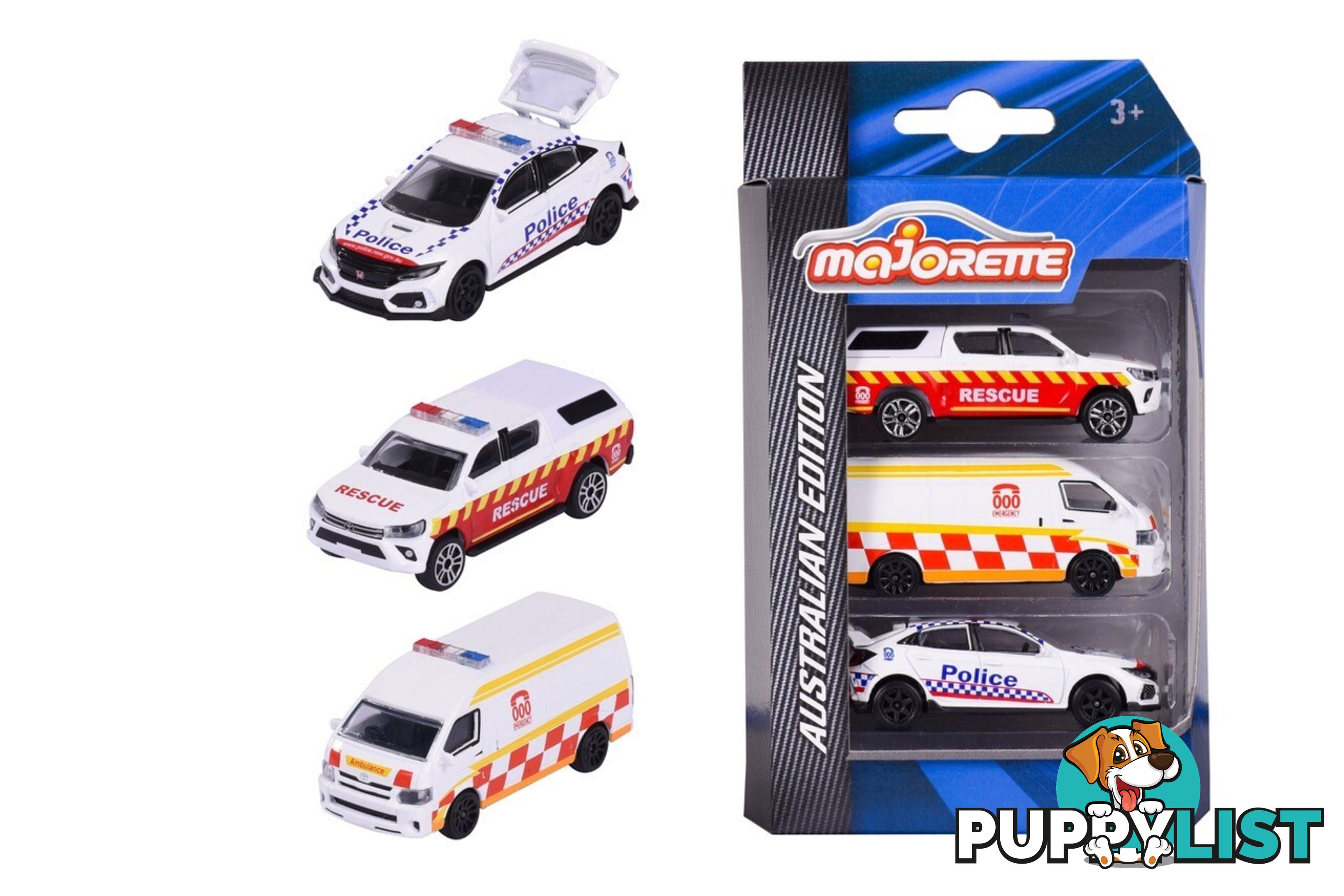 Majorette - Australian Triple Zero 3pce - Rpmj71083 - 3467452071083