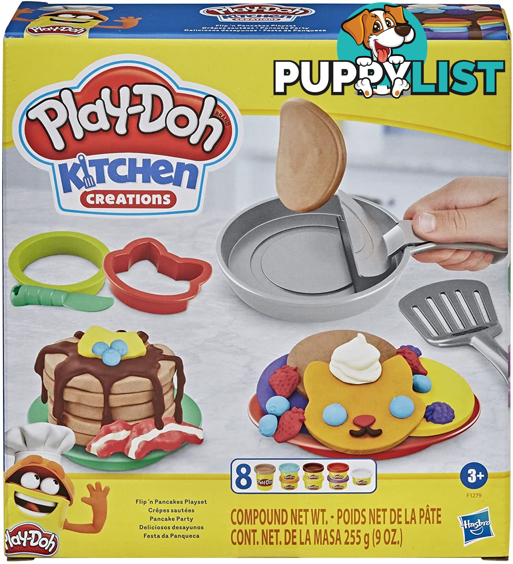 Play-doh Kitchen Creations Flip N Pancakes 14 Piece Breakfast Playset - 5010993779741