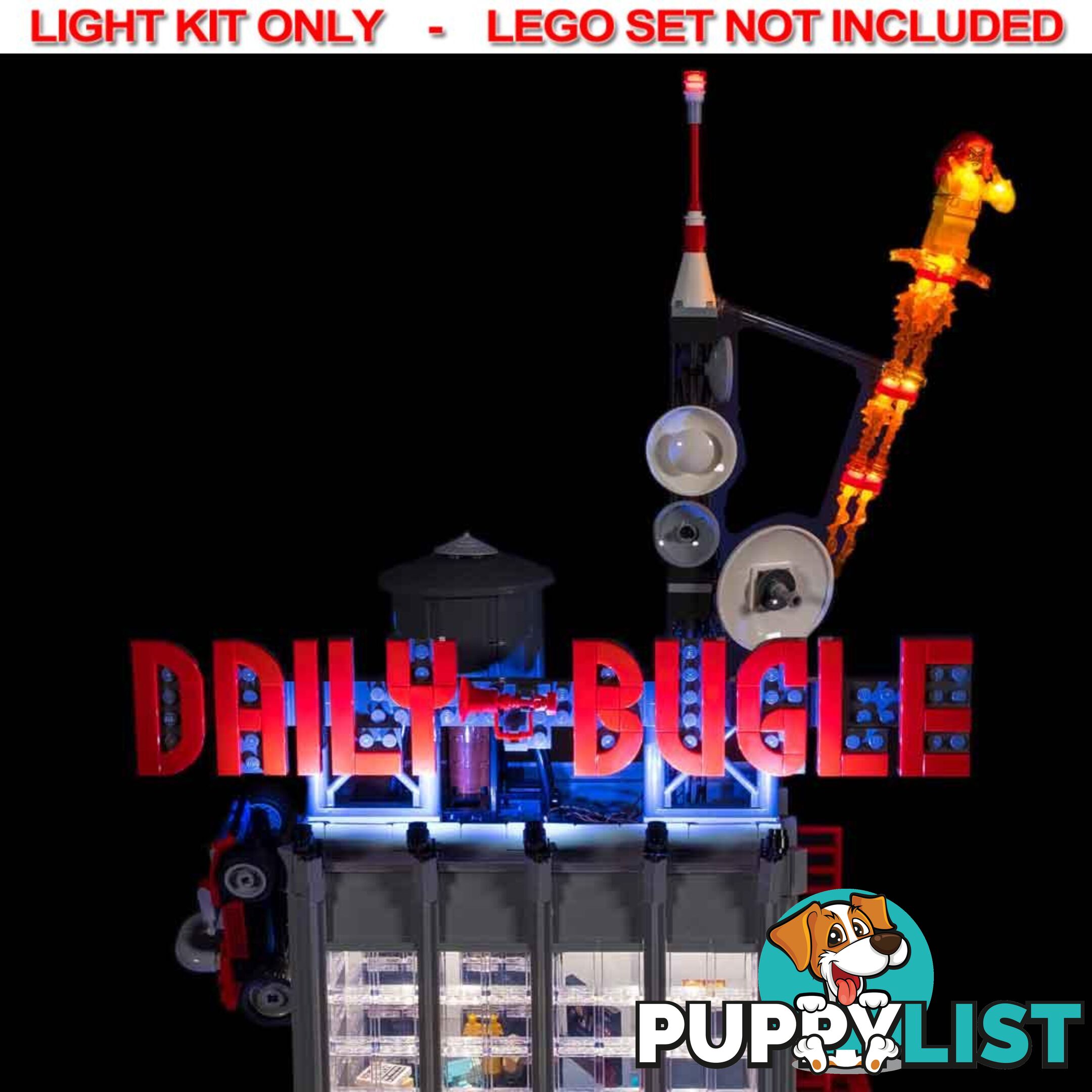 LIGHT KIT for LEGO Daily Bugle 76178 - Light My Bricks - 744109767371