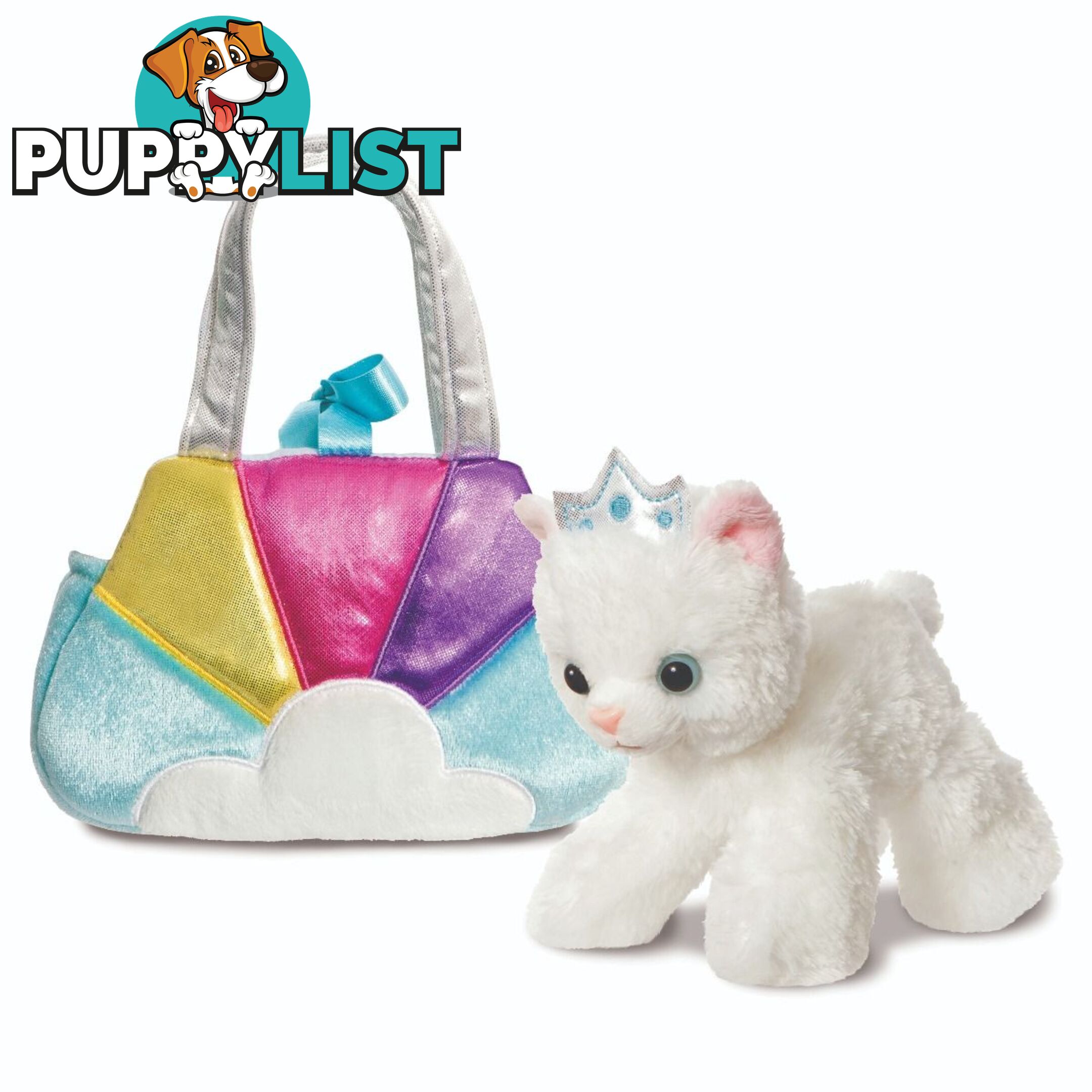 Cotton Candy -  Fancy Pals Cat In Blue Rainbow Bag - Ccfp325 - 9353468016115