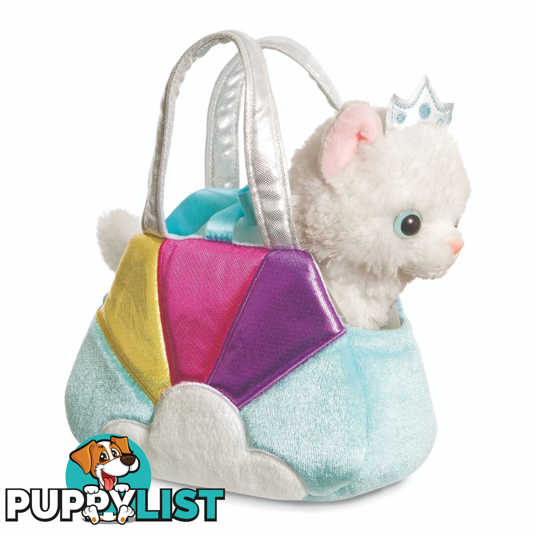 Cotton Candy -  Fancy Pals Cat In Blue Rainbow Bag - Ccfp325 - 9353468016115