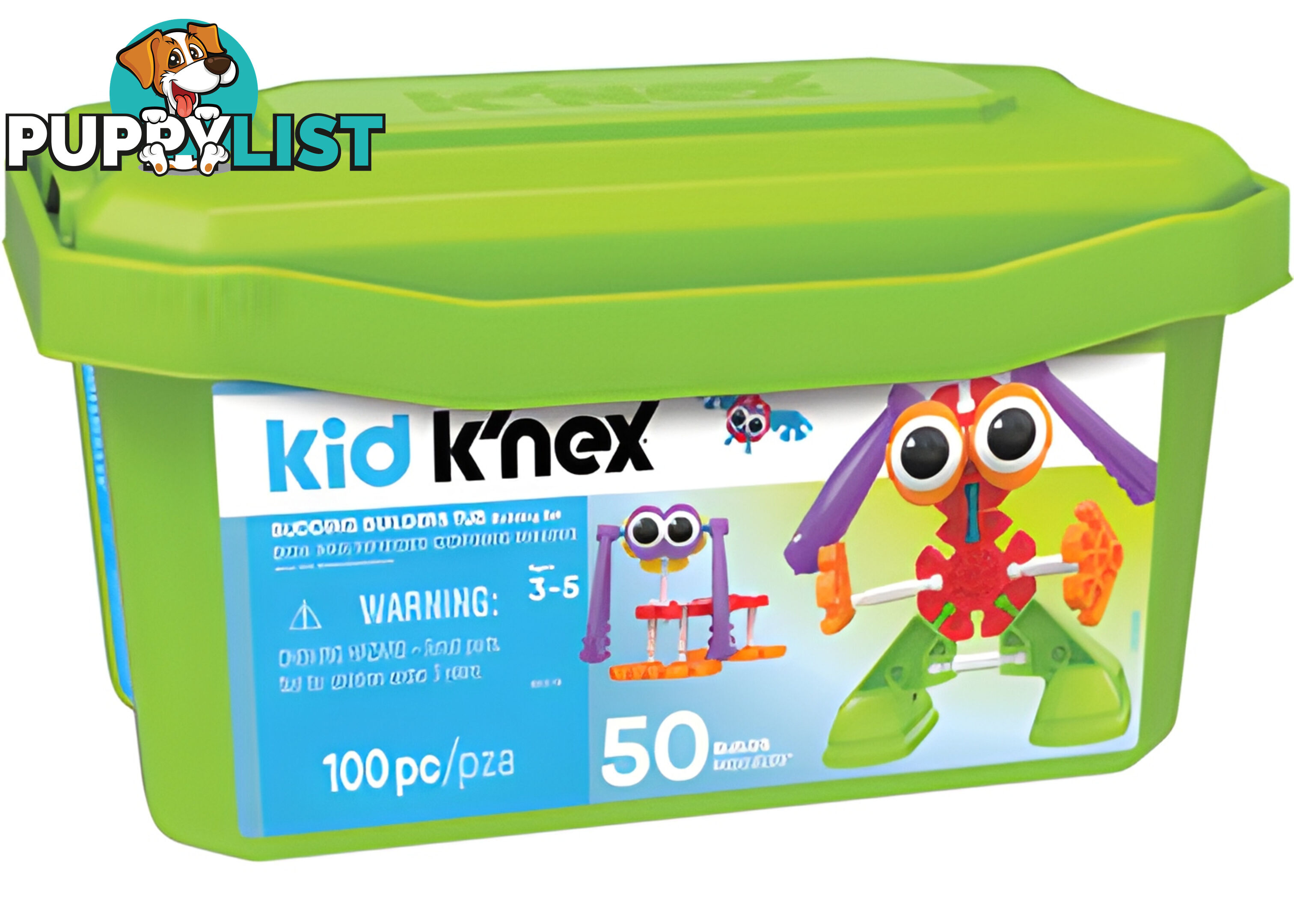 K'nex - Kid K'nex Budding Builders Tub 100 Pieces - Mdkn85618 - 744476856180