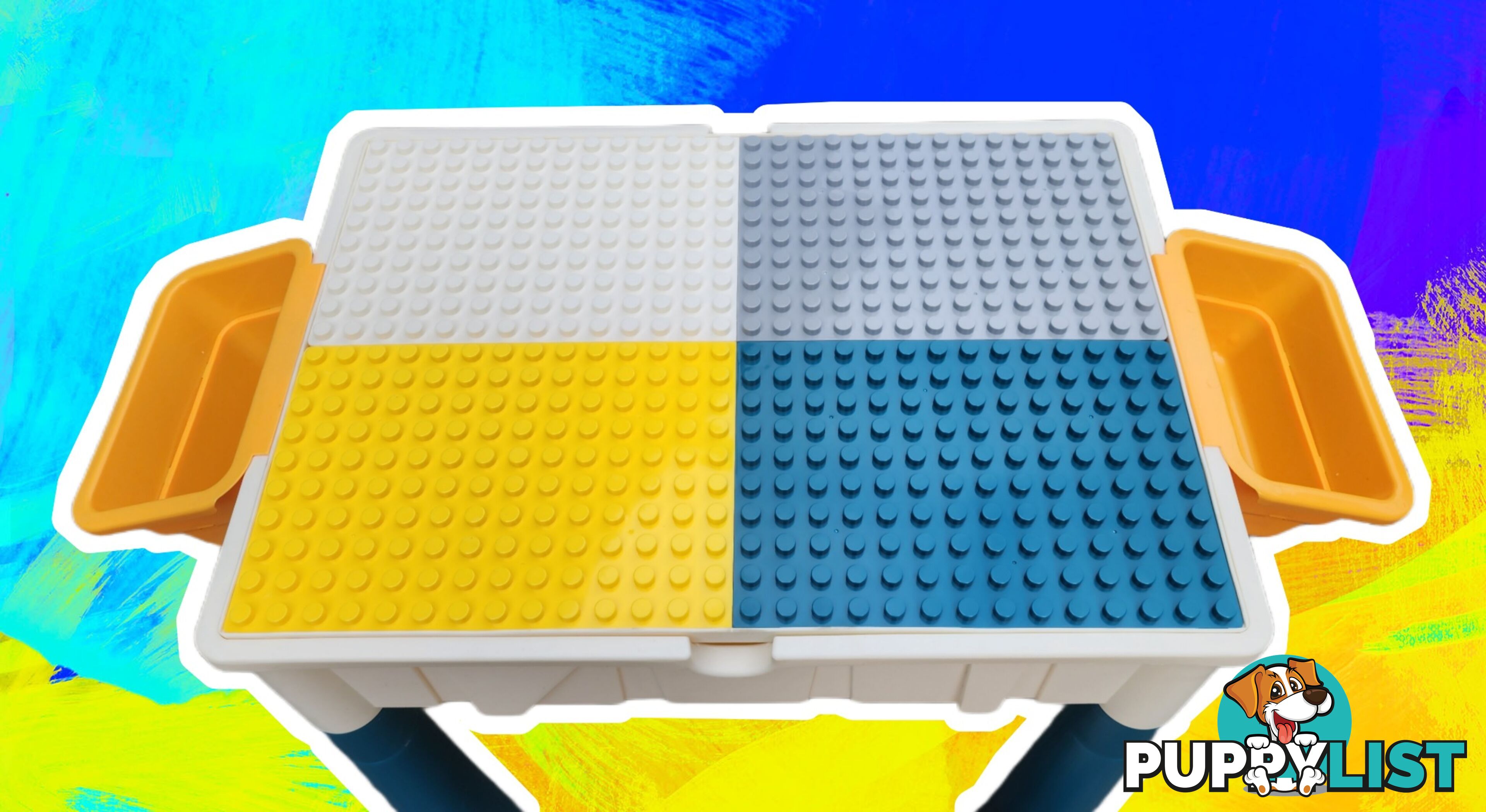 Multi Functional Building Block Table & Chair With Storage - Suits Duplo Bricks - 6973282830129