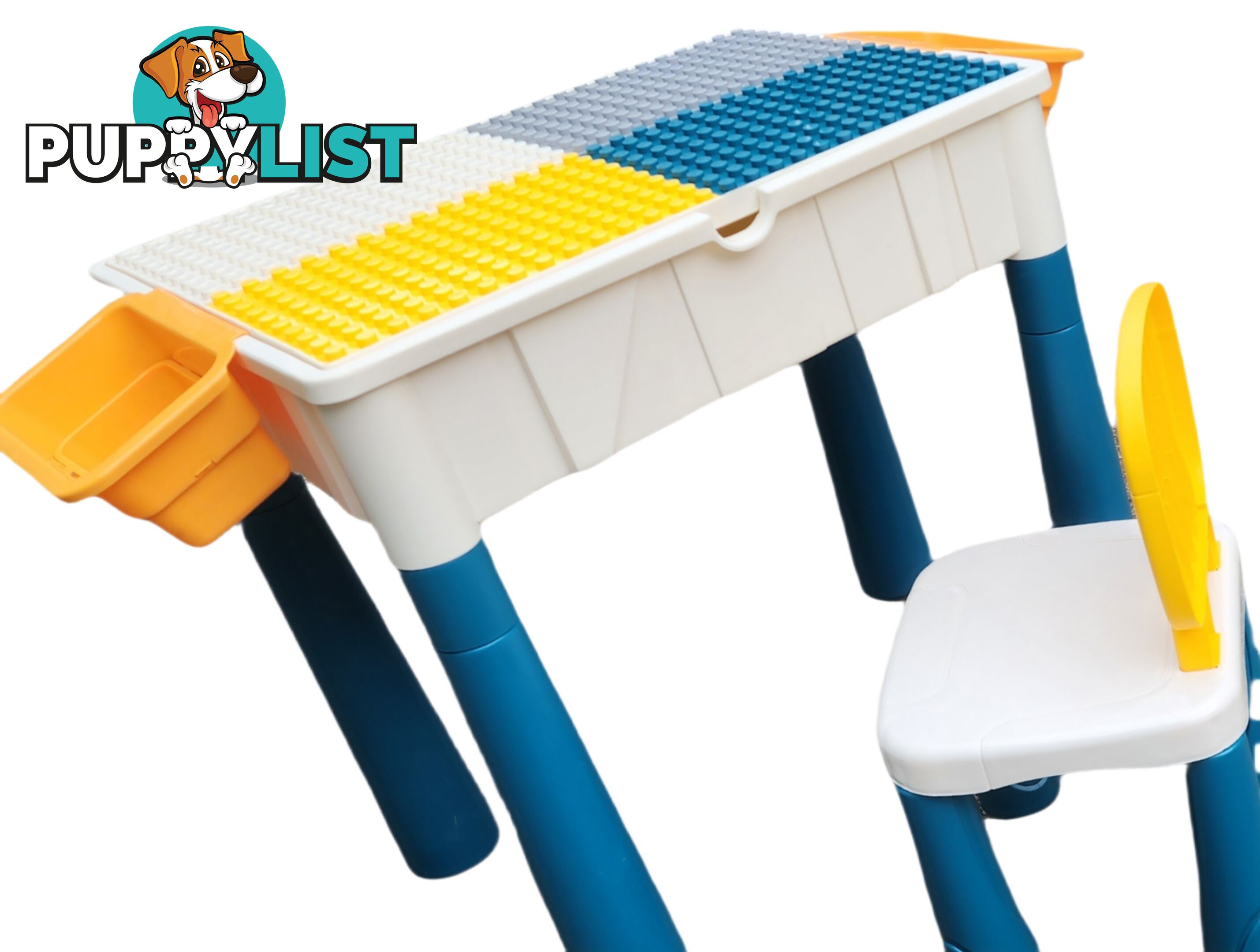 Multi Functional Building Block Table & Chair With Storage - Suits Duplo Bricks - 6973282830129