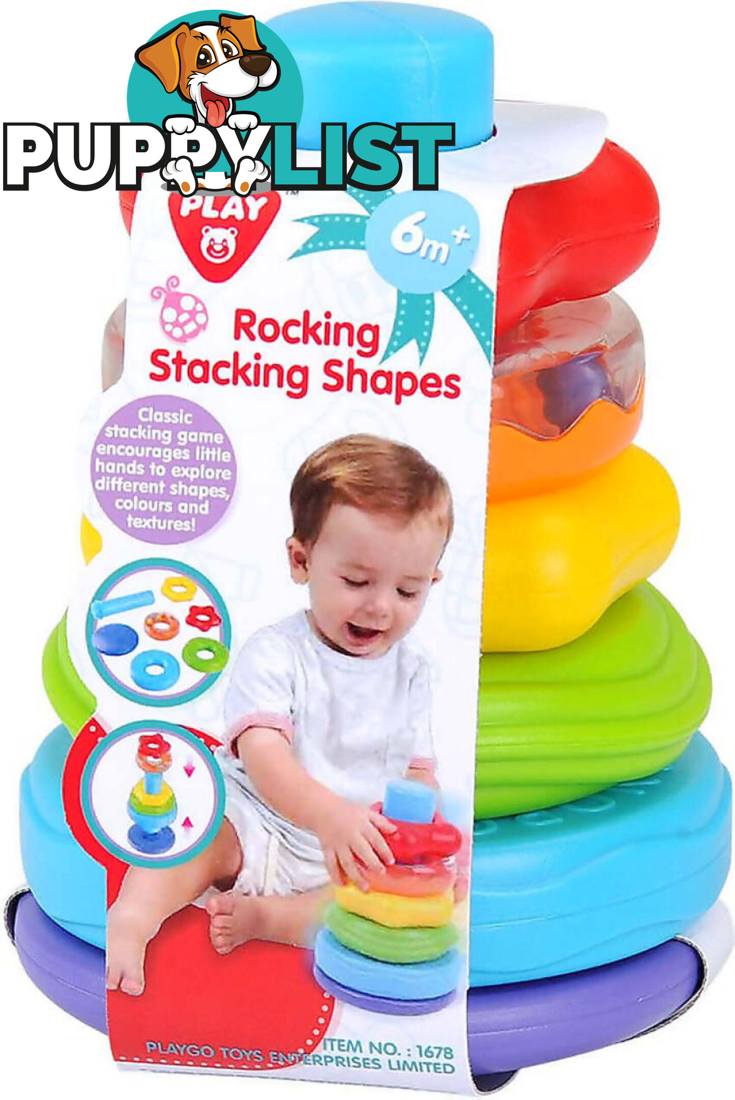 Playgo Toys Ent. Ltd. - Rocking Stacking Shapes - Art65458 - 4892401016782