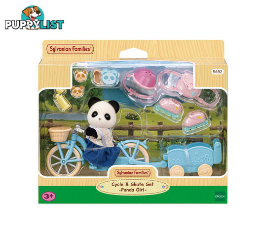 Sylvanian Families - Cycle & Skate Playset - Panda Girl - Mdsf5652 - 5054131056523