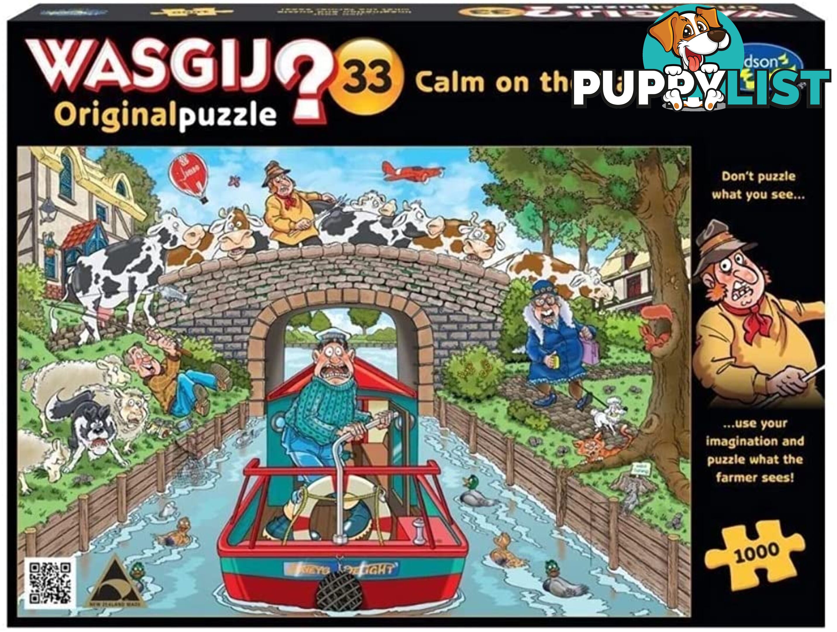 Wasgij - Original 33 Calm On The Canal! 1000 Piece Jigsaw Puzzle Jdhol772551 - 9414131772551