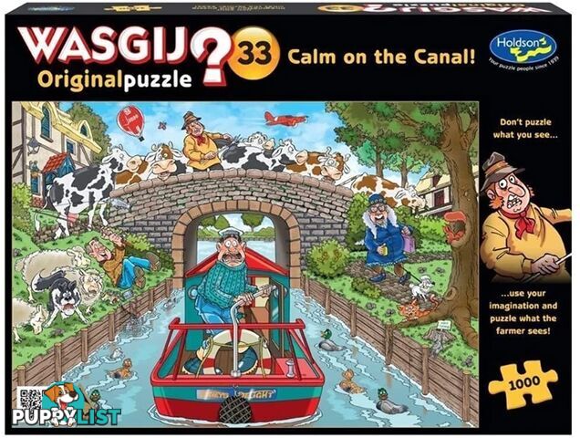 Wasgij - Original 33 Calm On The Canal! 1000 Piece Jigsaw Puzzle Jdhol772551 - 9414131772551