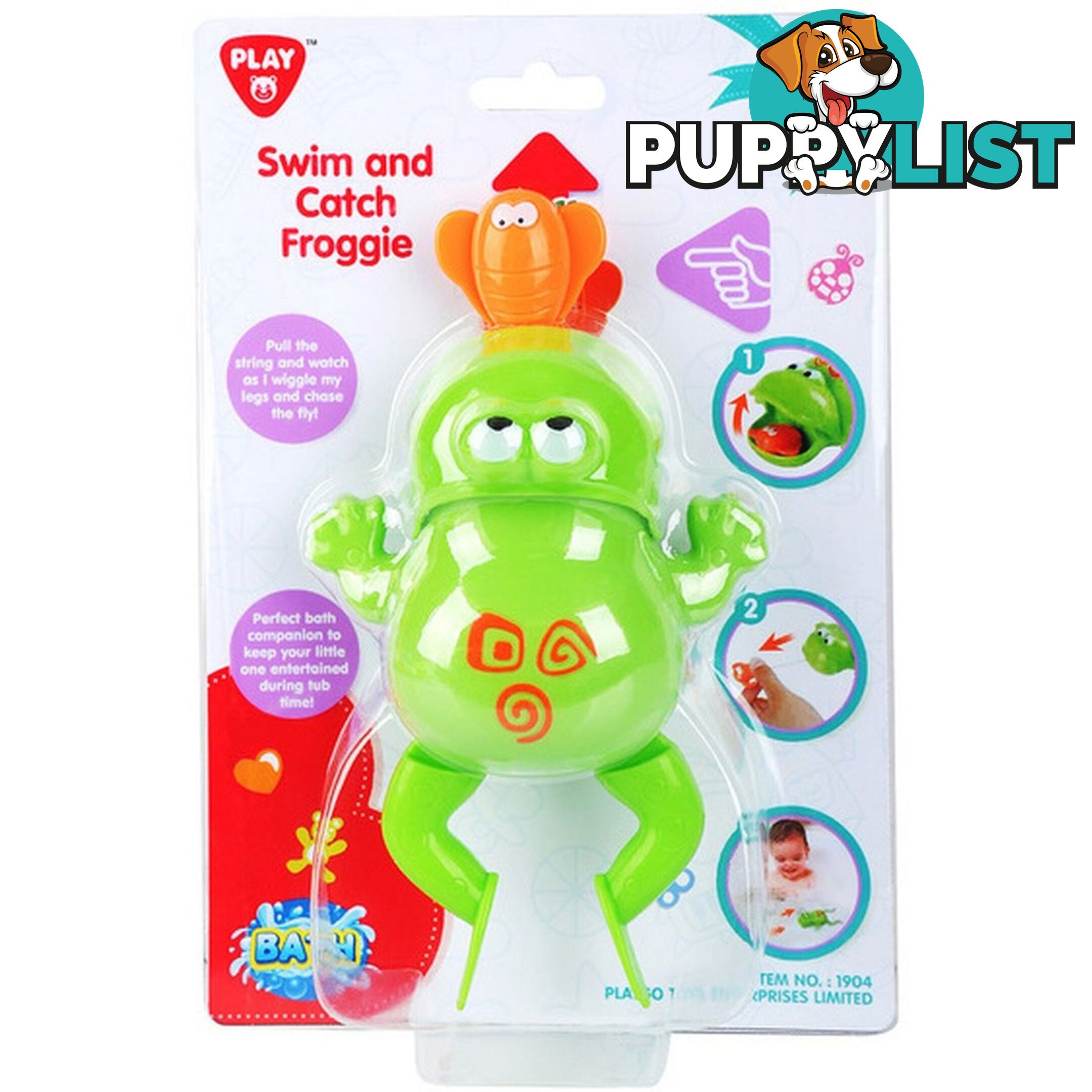 Swim And Catch Froggie Bath Toy Playgo Toys Ent. Ltd Art63998 - 4892401019042