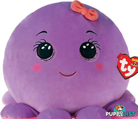 Ty - Squish-a-boos - Octavia - Purple Octopus Medium 25cm (10'') - Squishy Beanies - Bg39242 - 008421392421