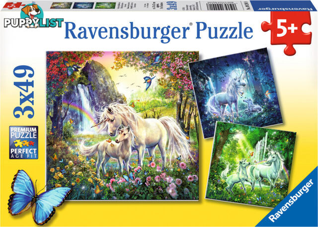 Ravensburger - Beautiful Unicorns Jigsaw Puzzle 3 X 49pc - Mdrb092918 - 4005556092918