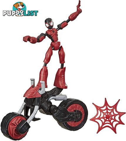 Spider-man Marvel Bend And Flex Flex Rider Action Figure And 2-in-1 Motorcycle Hasbro F0236 - 5010993789740