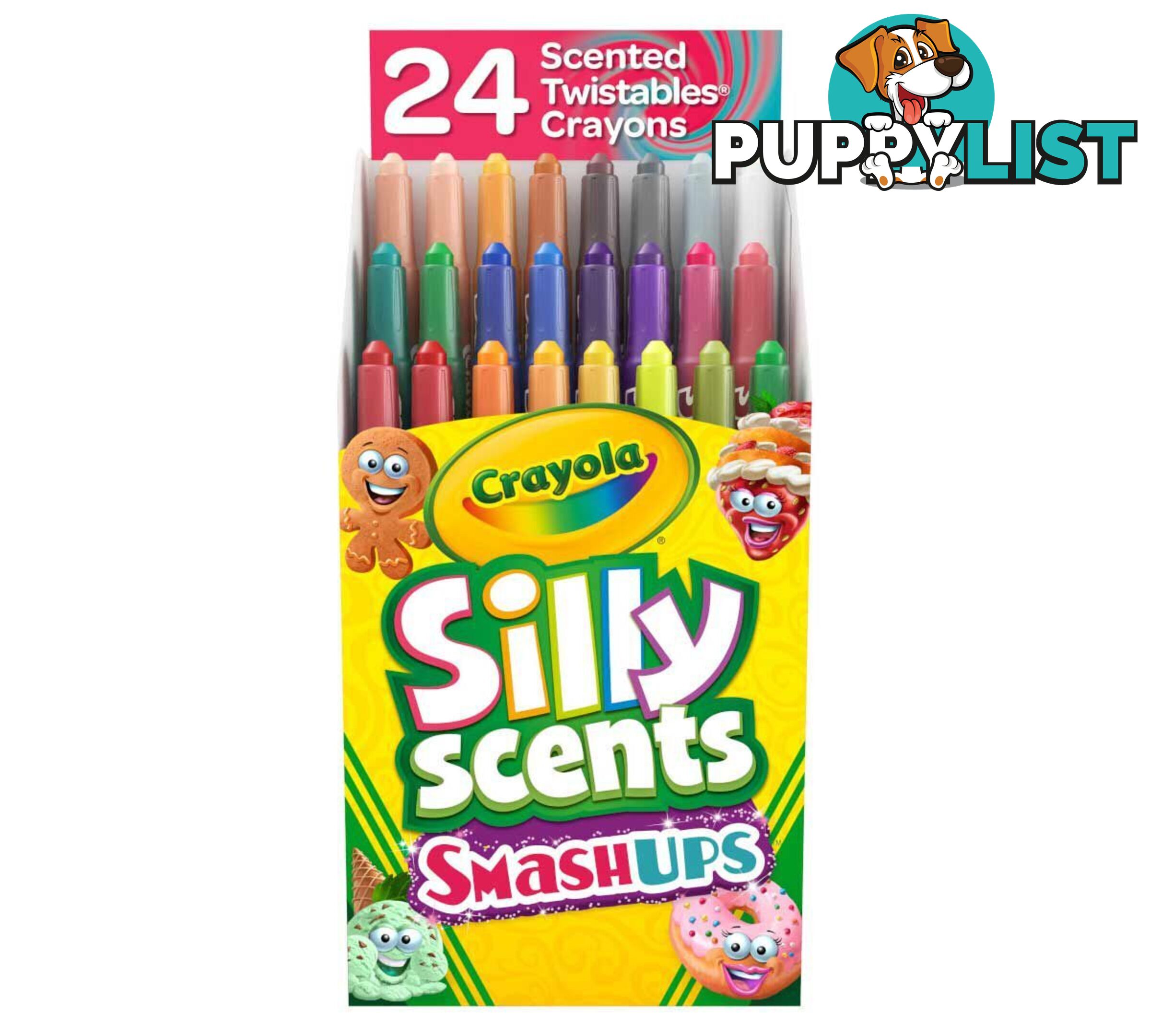 Crayola - Silly Scents Smash Ups Twistables Scented Crayons 24 Count - Bs523470 - 071662034702