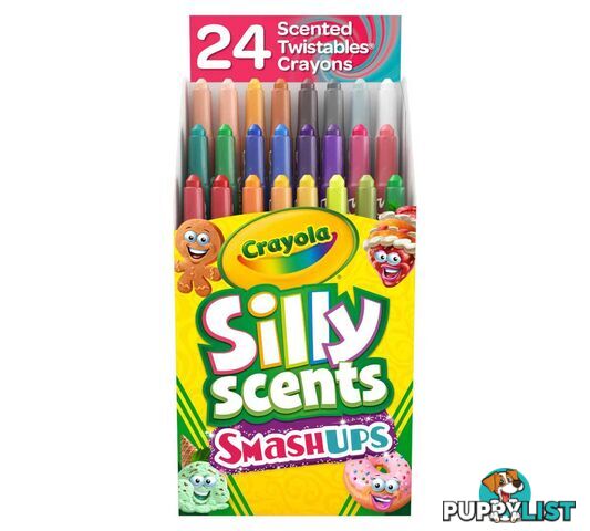 Crayola - Silly Scents Smash Ups Twistables Scented Crayons 24 Count - Bs523470 - 071662034702