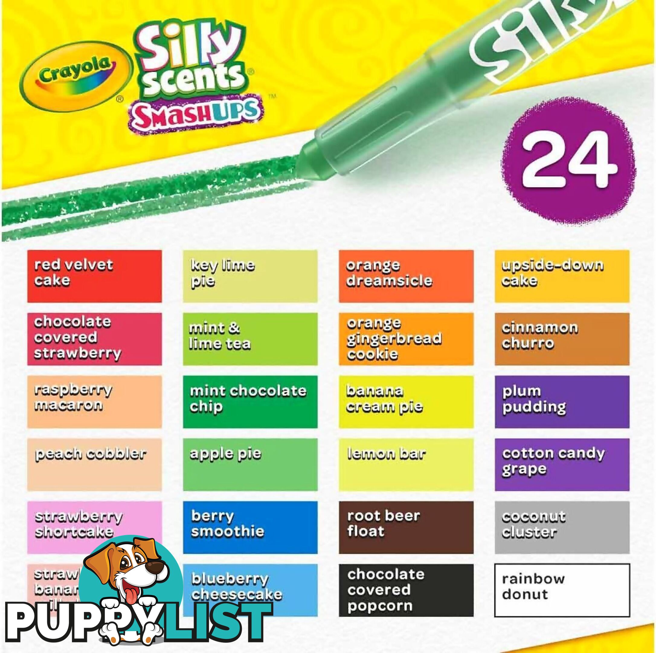 Crayola - Silly Scents Smash Ups Twistables Scented Crayons 24 Count - Bs523470 - 071662034702