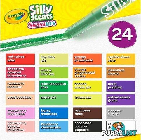 Crayola - Silly Scents Smash Ups Twistables Scented Crayons 24 Count - Bs523470 - 071662034702