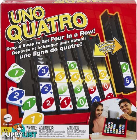 Uno - Quatro Game Adult Family And Game Night - Mahpf82 - 194735157563